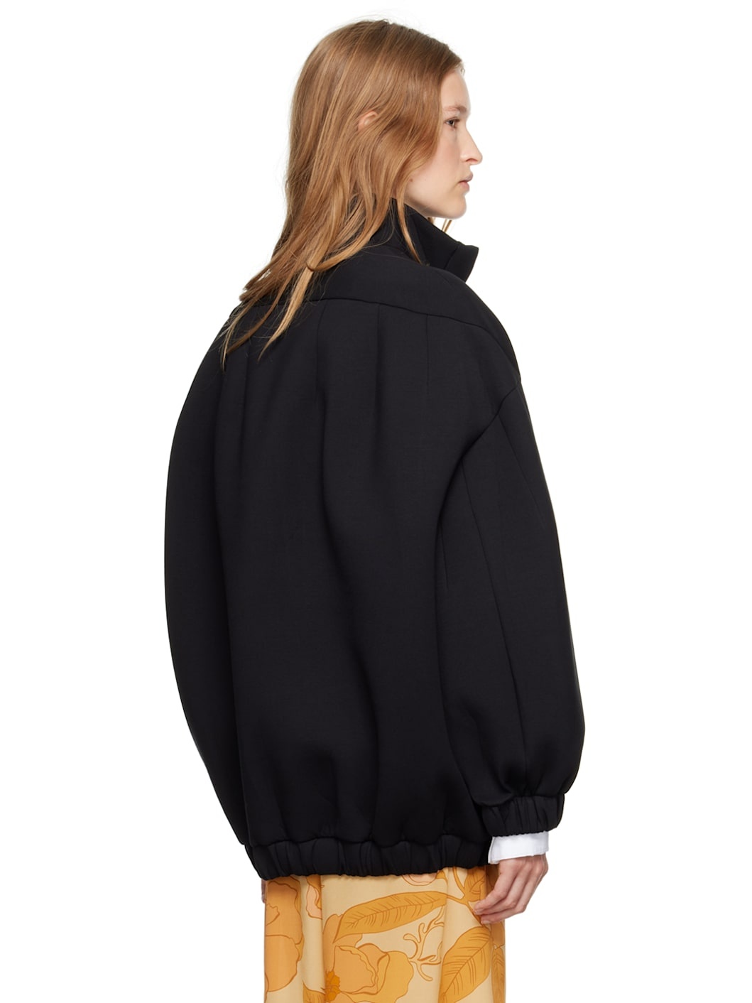 Black Stand Collar Sweatshirt - 3