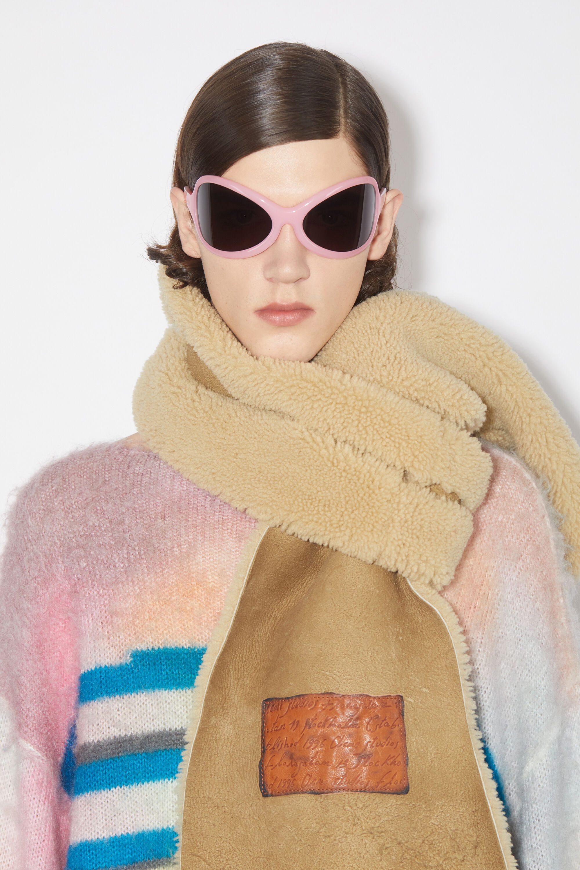 Frame sunglasses - Pink/black - 3