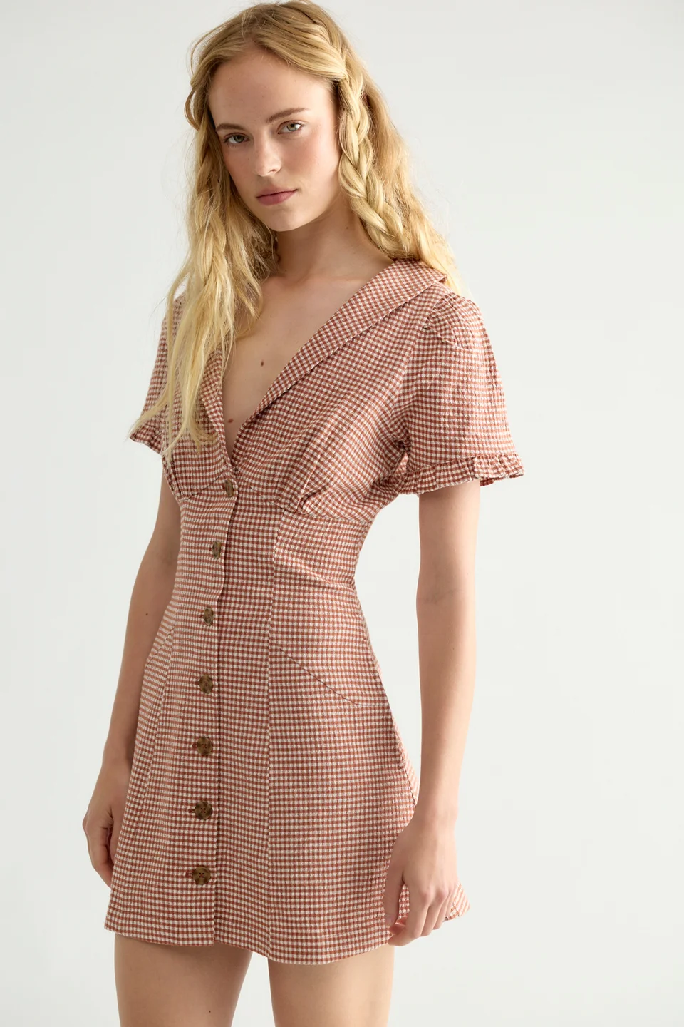 Corrine Button Down Mini Dress - 1