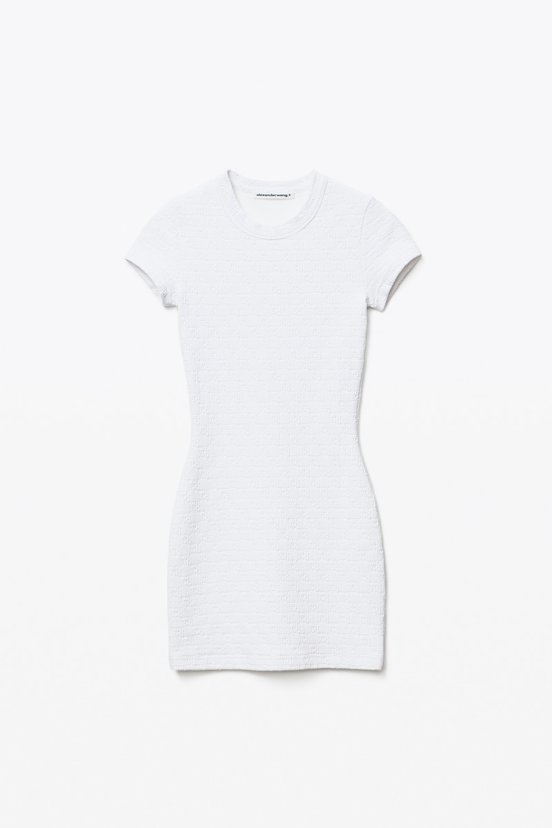 LOGO MINI DRESS IN TEXTURED JACQUARD 1