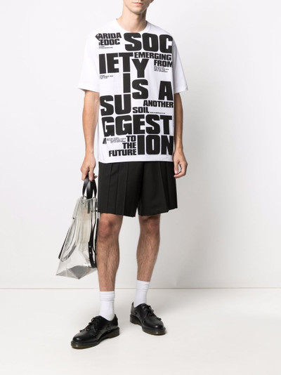 Junya Watanabe MAN text-print cotton T-shirt outlook