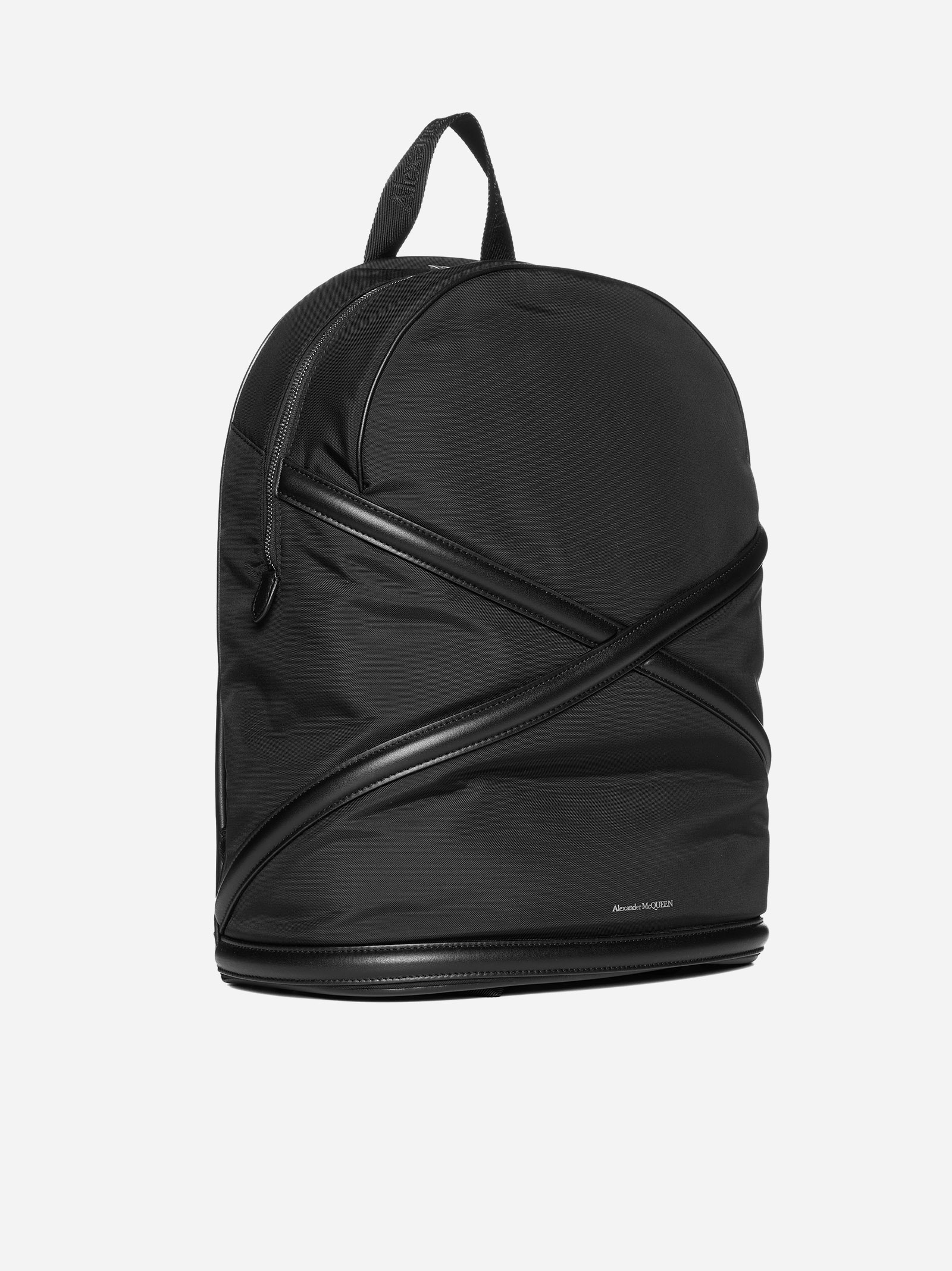 Harness nylon and leather backpack - 4
