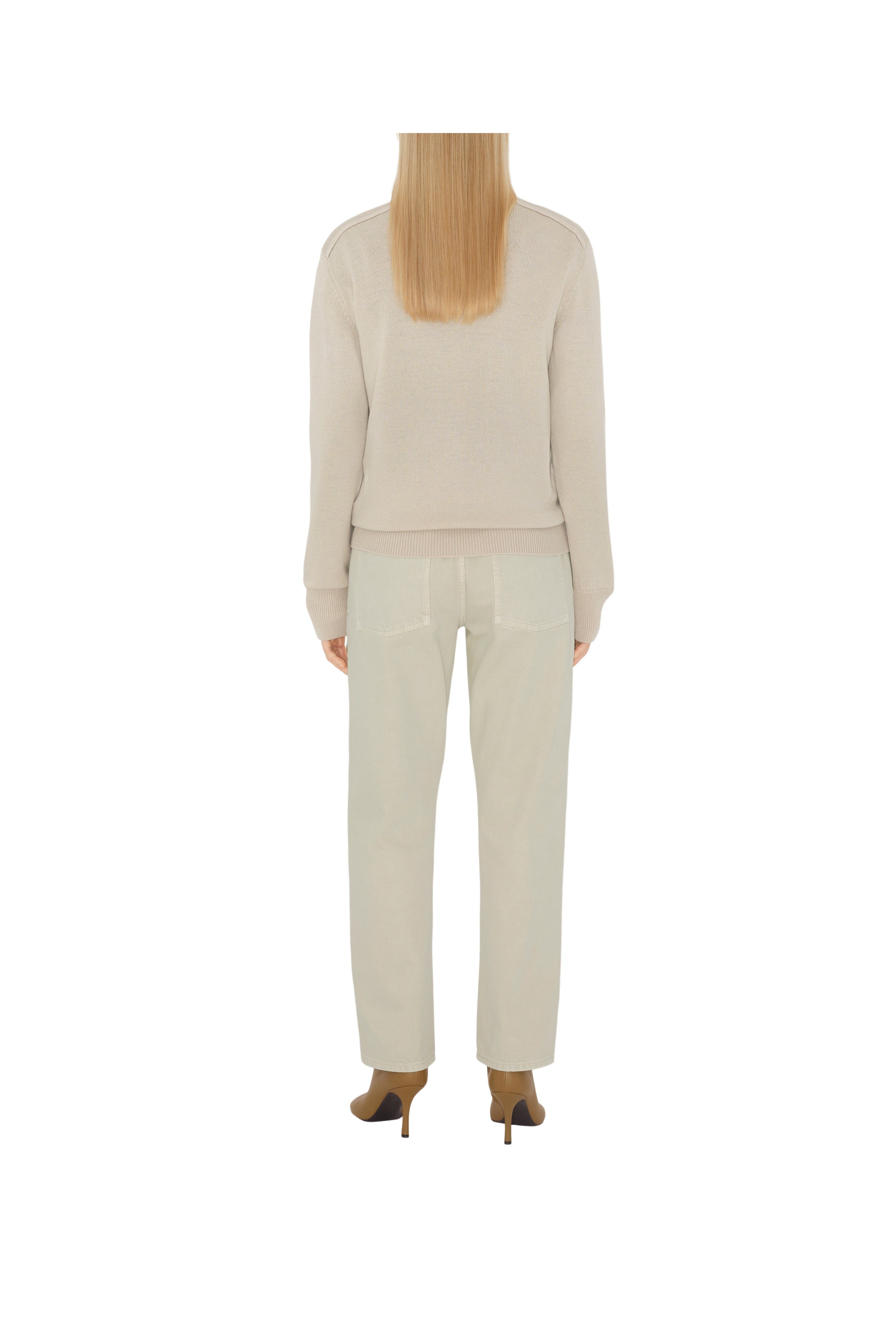 burberry Check Label Wool Sweater in Nutmeg at Nordstrom - 4