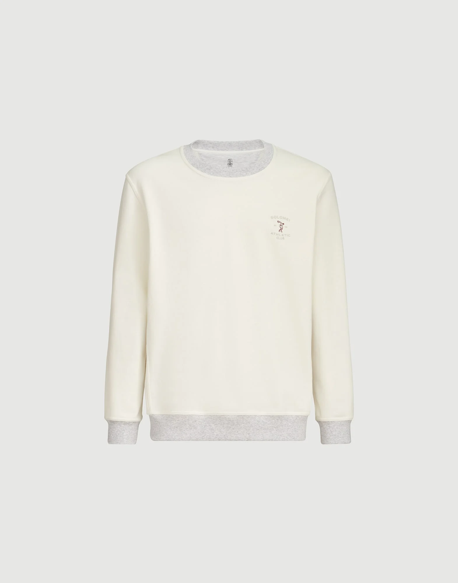 Cotton French terry sweatshirt with embroidery - 1