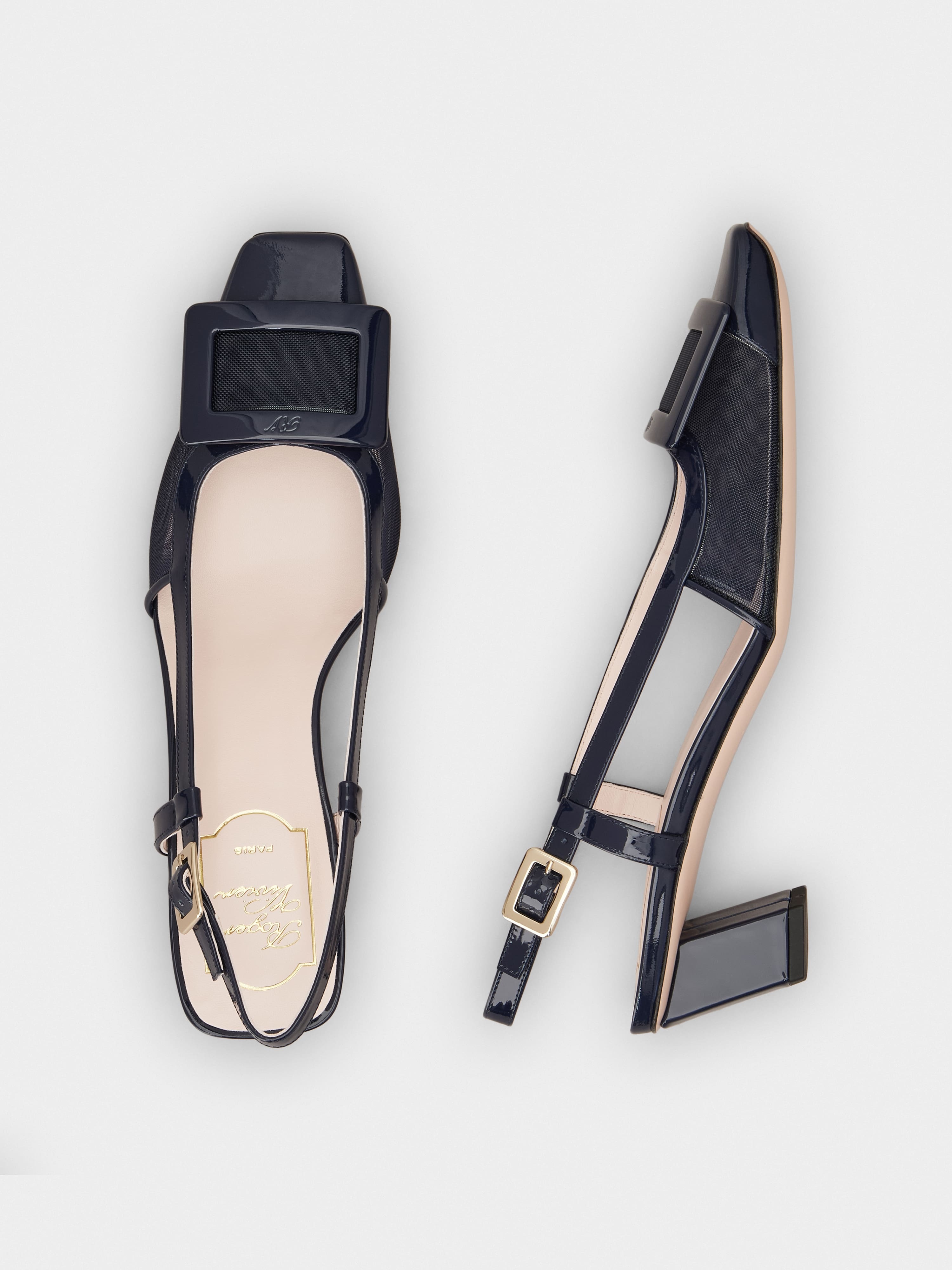 Belle Vivier Slingback Pumps in patent leather - 4