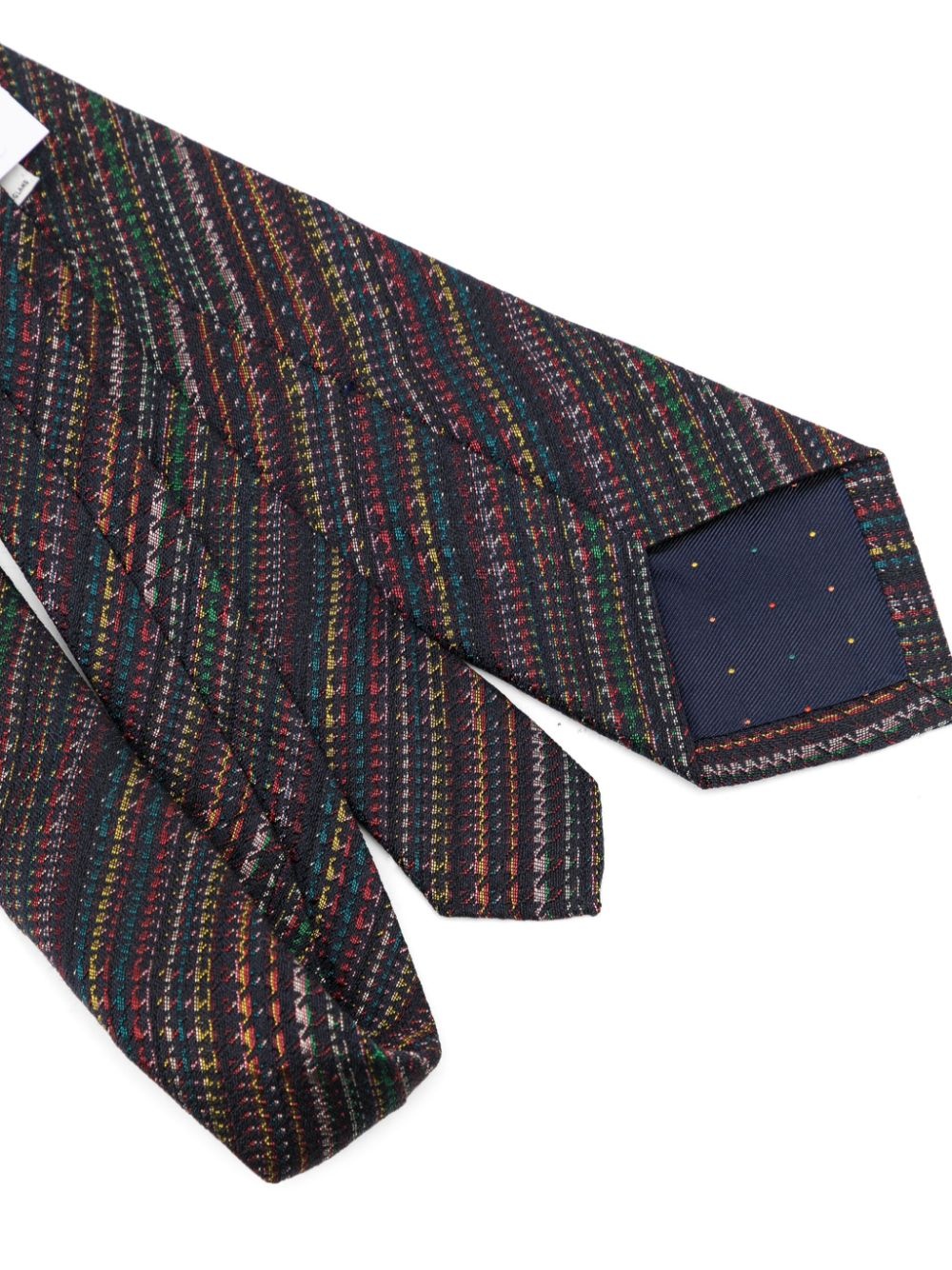 Signature Stripe houndstooth tie - 2