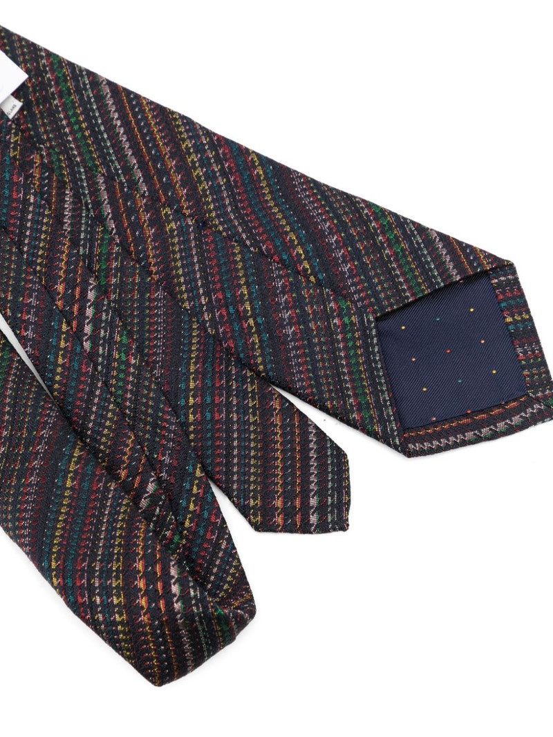 Paul Smith Signature Stripe houndstooth tie outlook