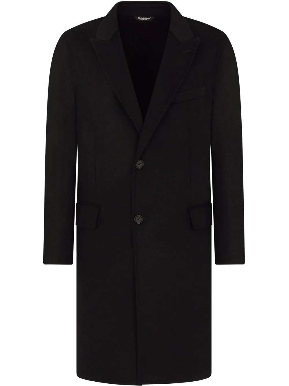 cashmere single-breasted coat - 1