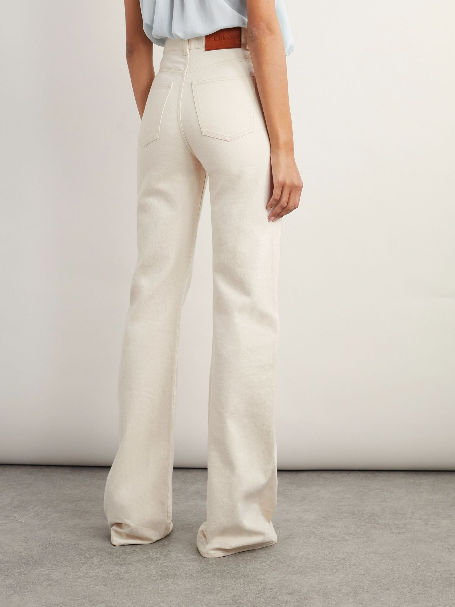 High-rise straight-leg jeans White - 4