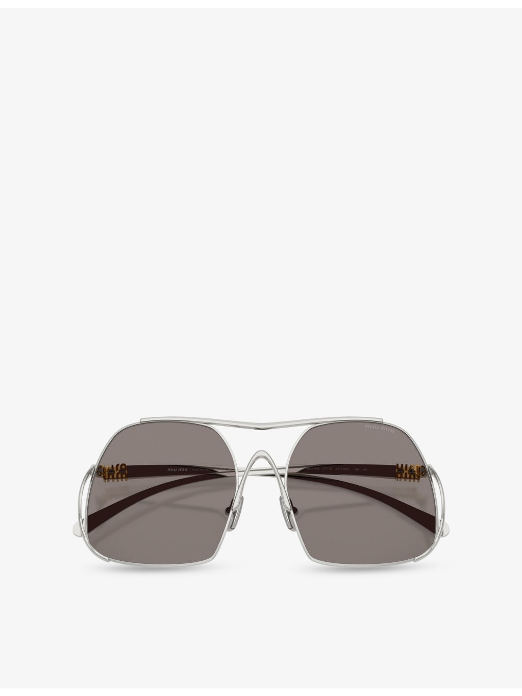 MU A55S Square-Frame Metal Sunglasses - 5