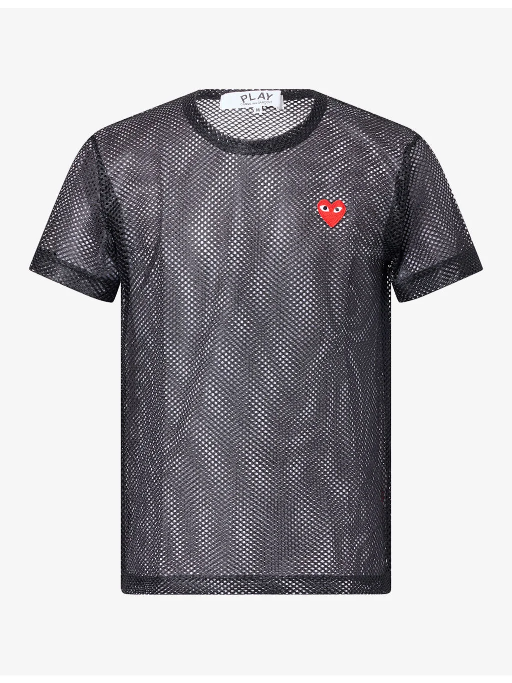 Heart Motif-logo Textured Mesh T-Shirt - 1