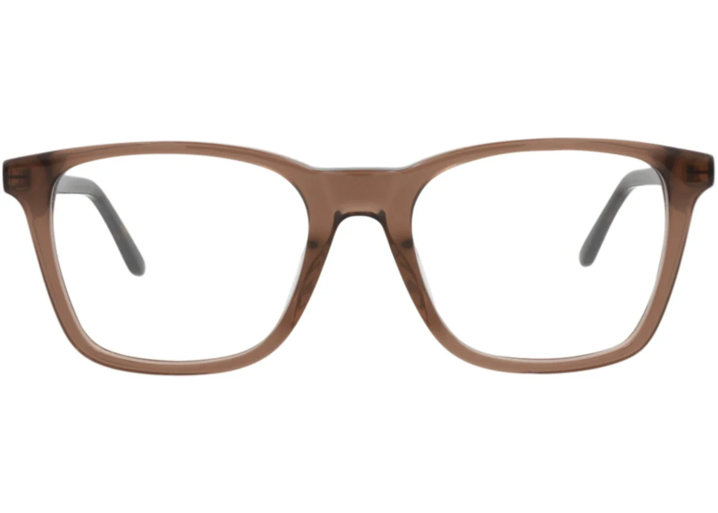 Alexander McQueen Square-Frame Acetate Optical Frames Brown Silver Transparent (AM0324O-30010866-003 - 1
