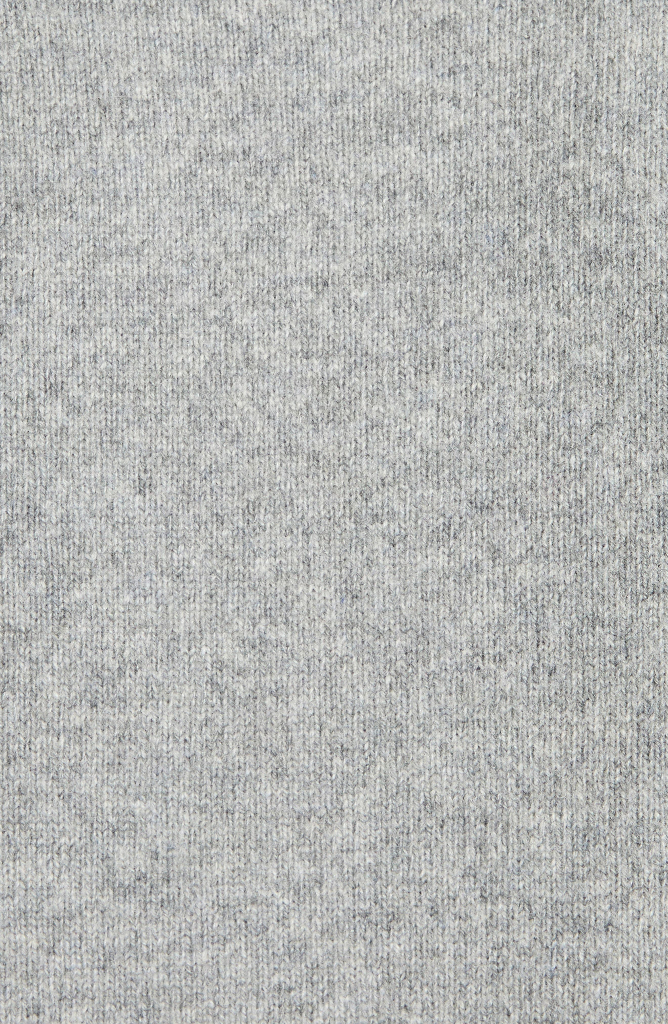 TOM FORD Lambswool & Cashmere Half Zip Sweater in Grey Melange at Nordstrom - 5