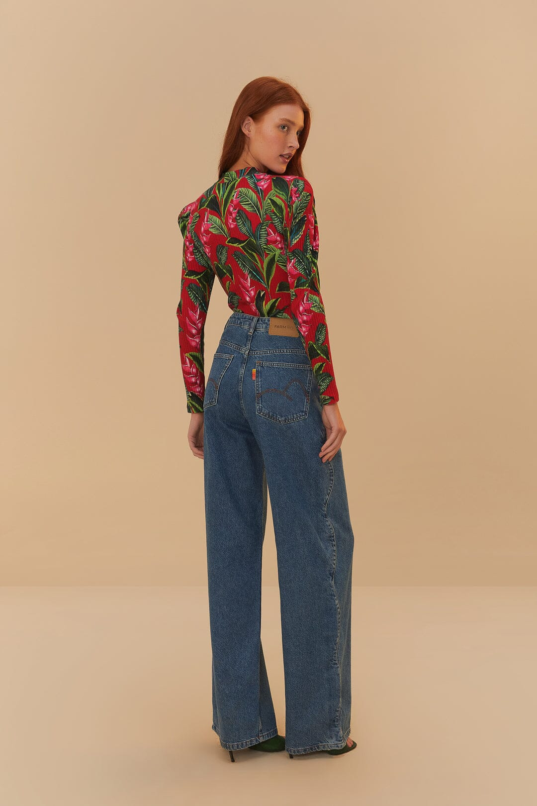 Denim High Waist Pants - 4