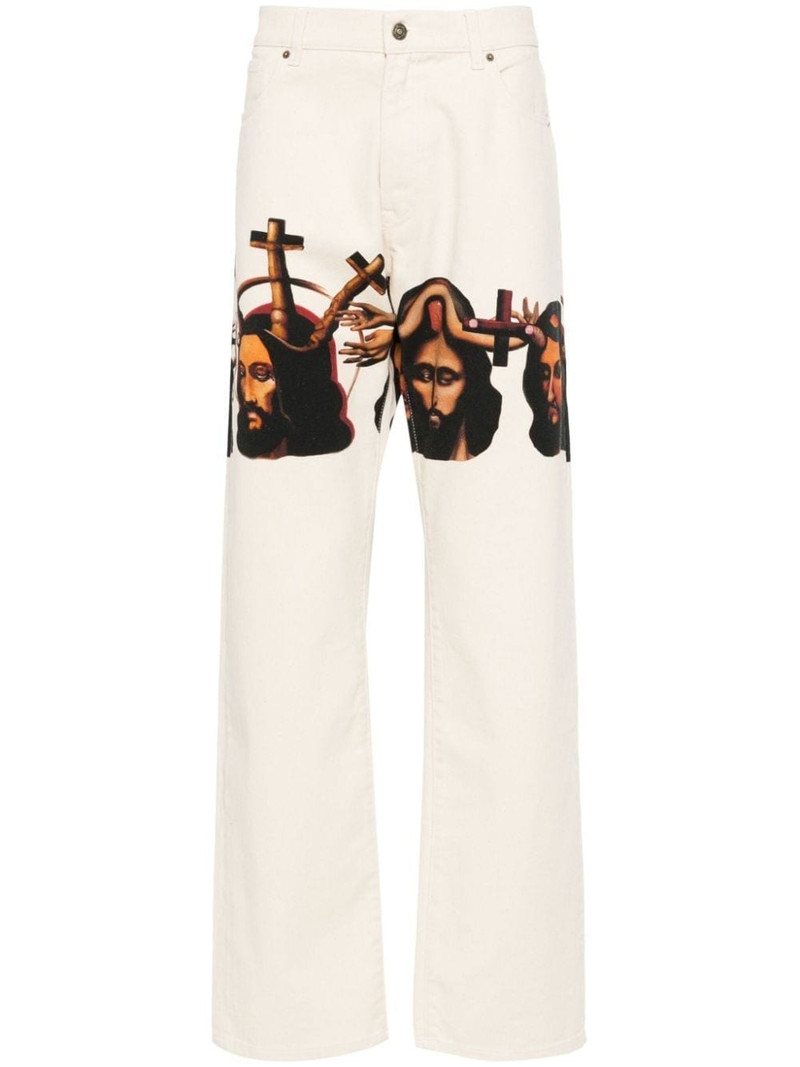graphic-print baggy jeans 1