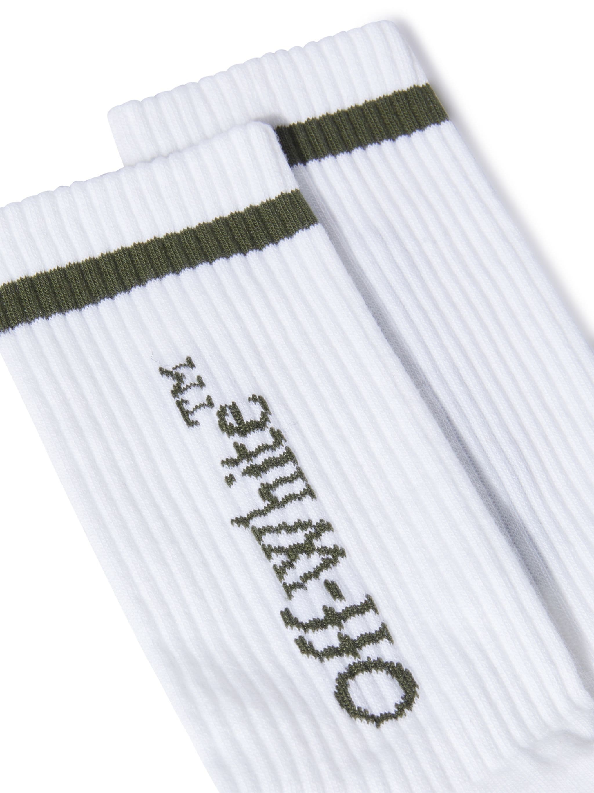 White Mid Bookish Calf Knit Socks - 2