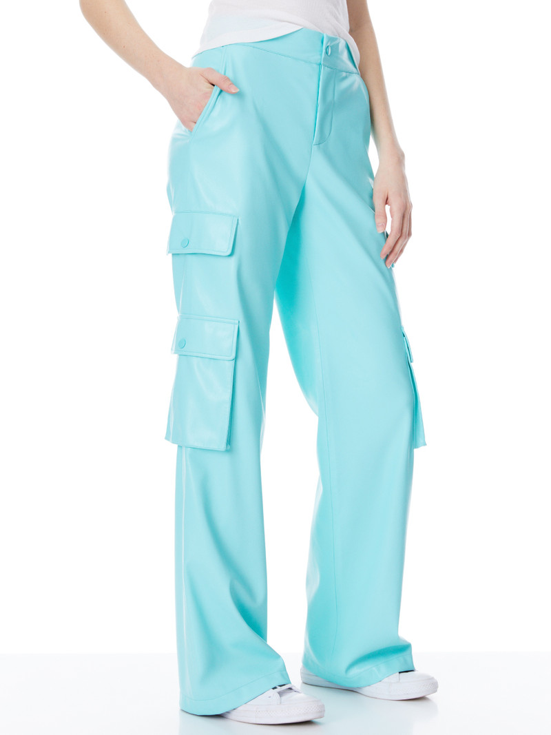 HAYES VEGAN LEATHER WIDE LEG PANT 2