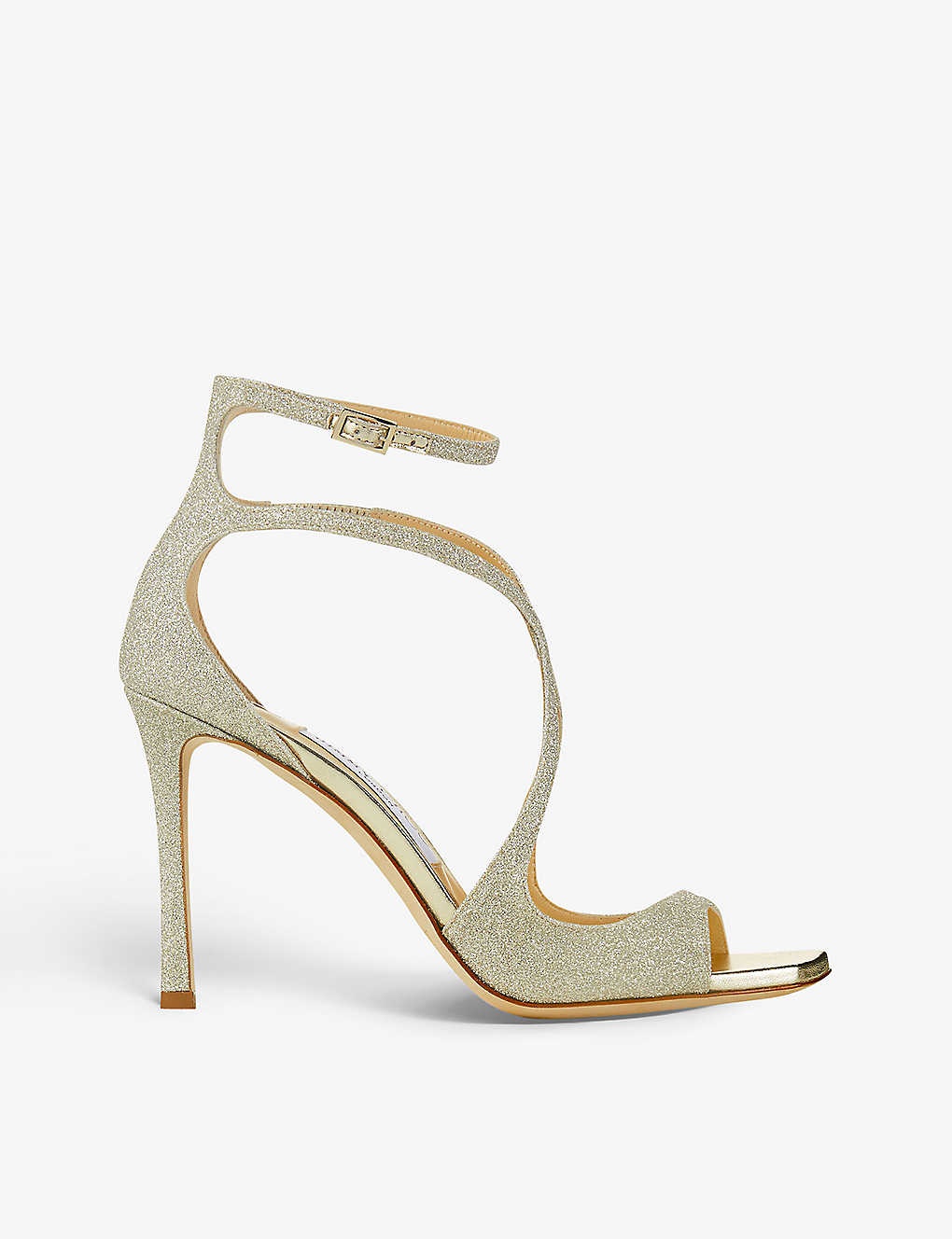 Azia strappy 95 glitter-woven heeled sandals - 1