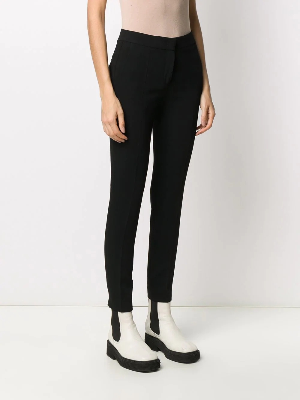 mid rise straight leg trousers - 3