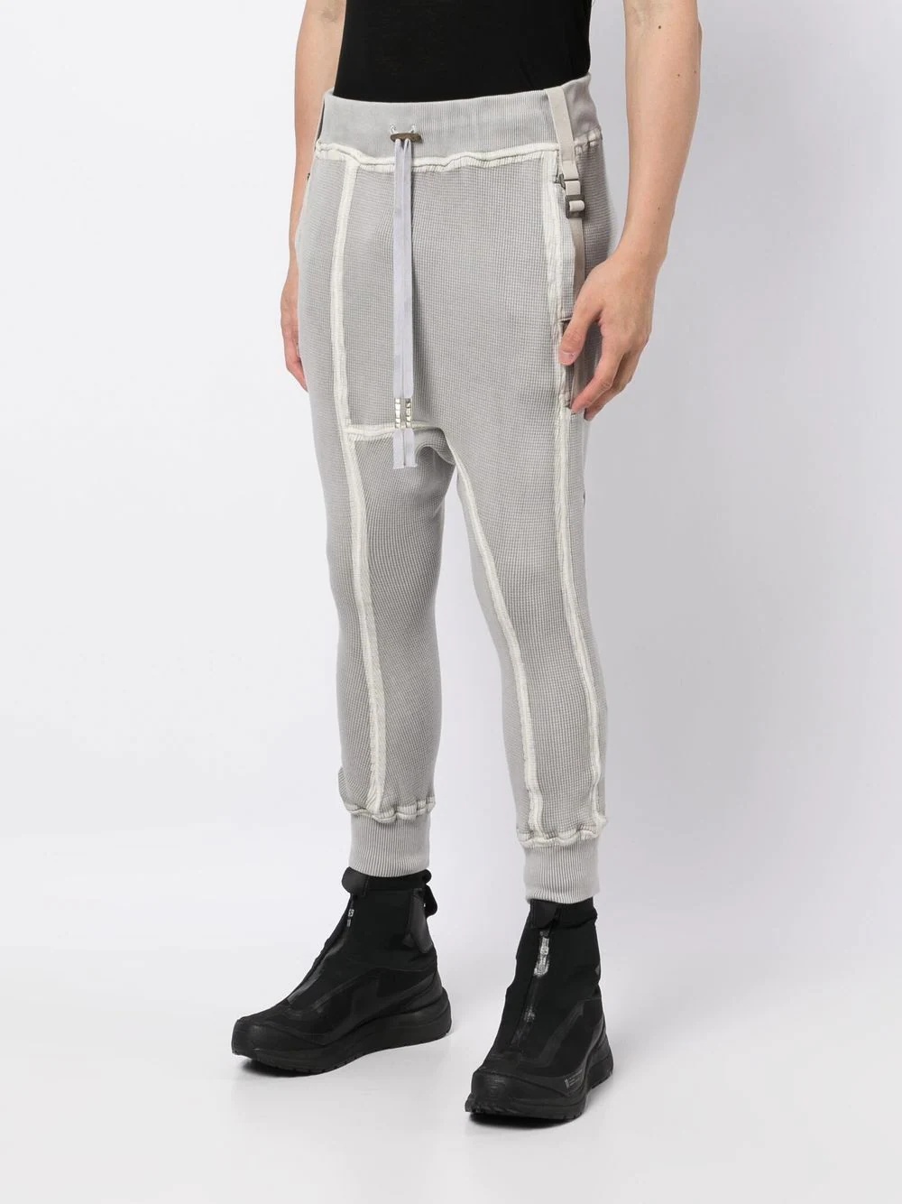 contrasting-trim detail track pants - 3