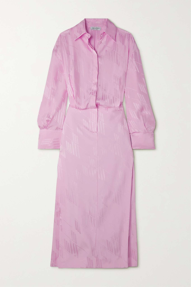 Charla satin-jacquard midi dress 1