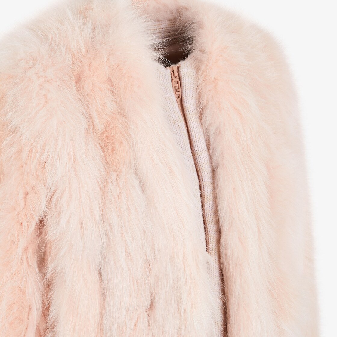 Pink fox fur jacket - 3