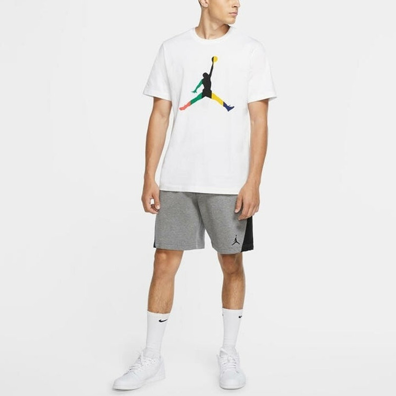 Jordan Air Jordan Solid Color Round Neck Printing Short Sleeve White DN1469-100 outlook