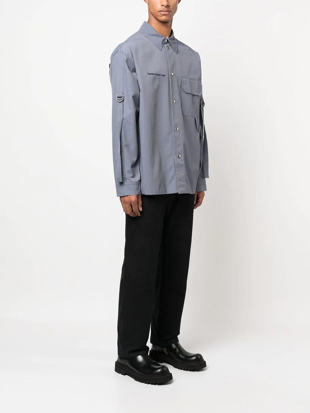 logo button-down shirt - 3