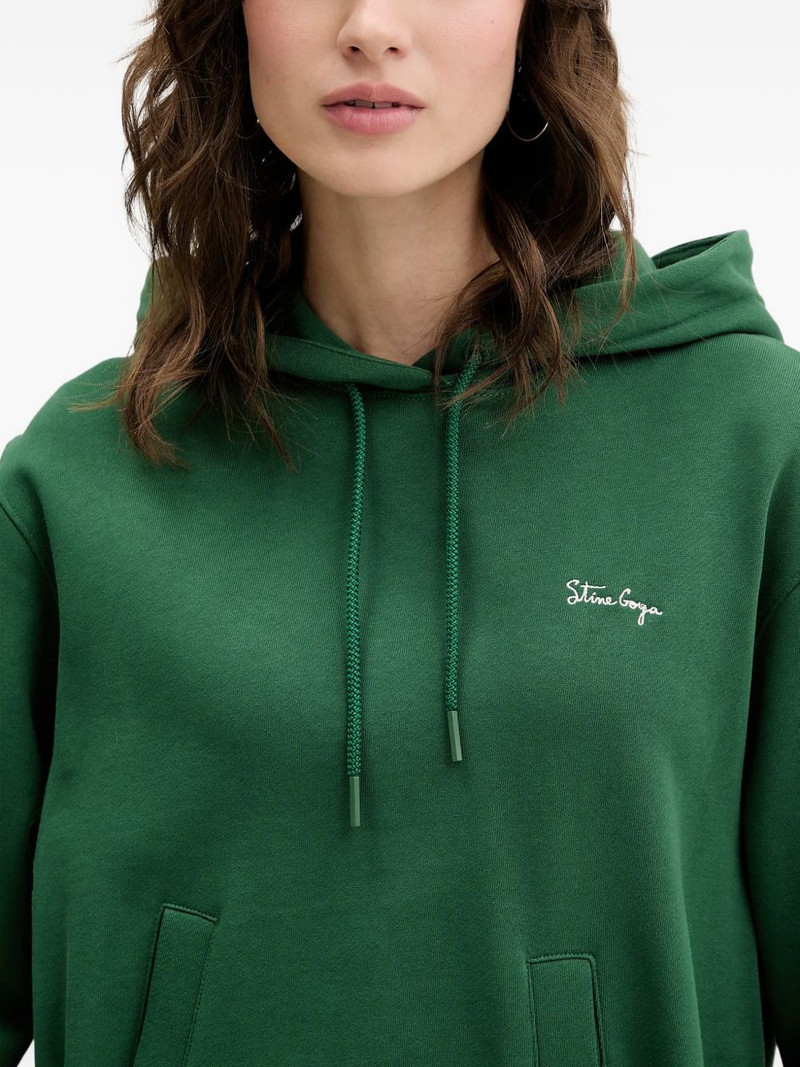 drawstring-fastening ruffled hoodie 4