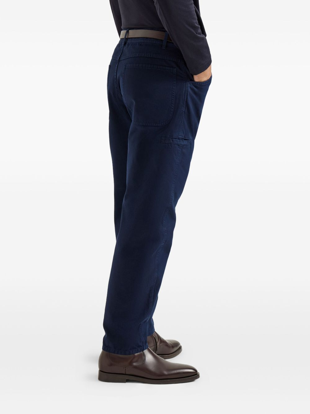 pocket gabardine trousers - 4