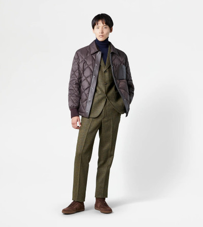 Tod's QUILTED OVERHIRT JACKET - BROWN outlook