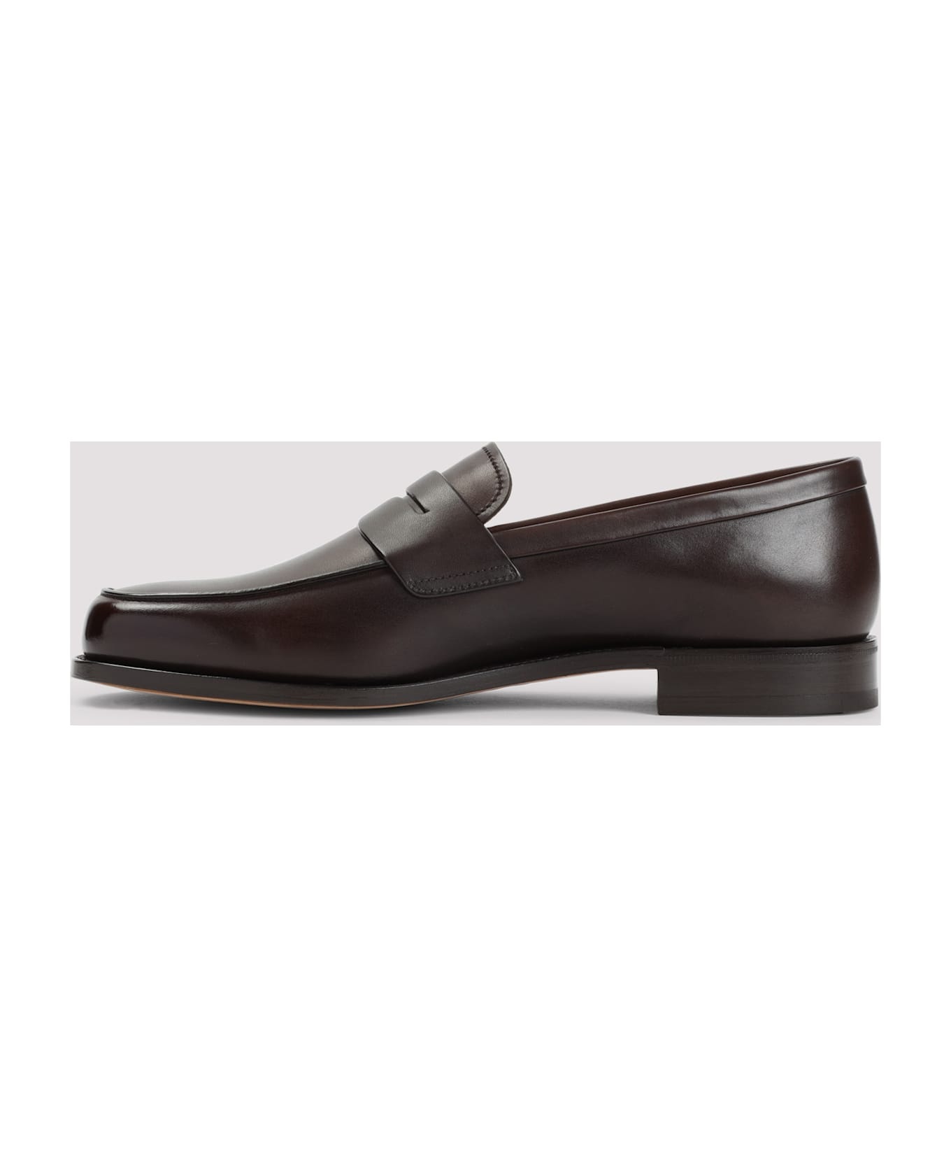 Ebony Calf Leather Milford Penny Loafers - 4