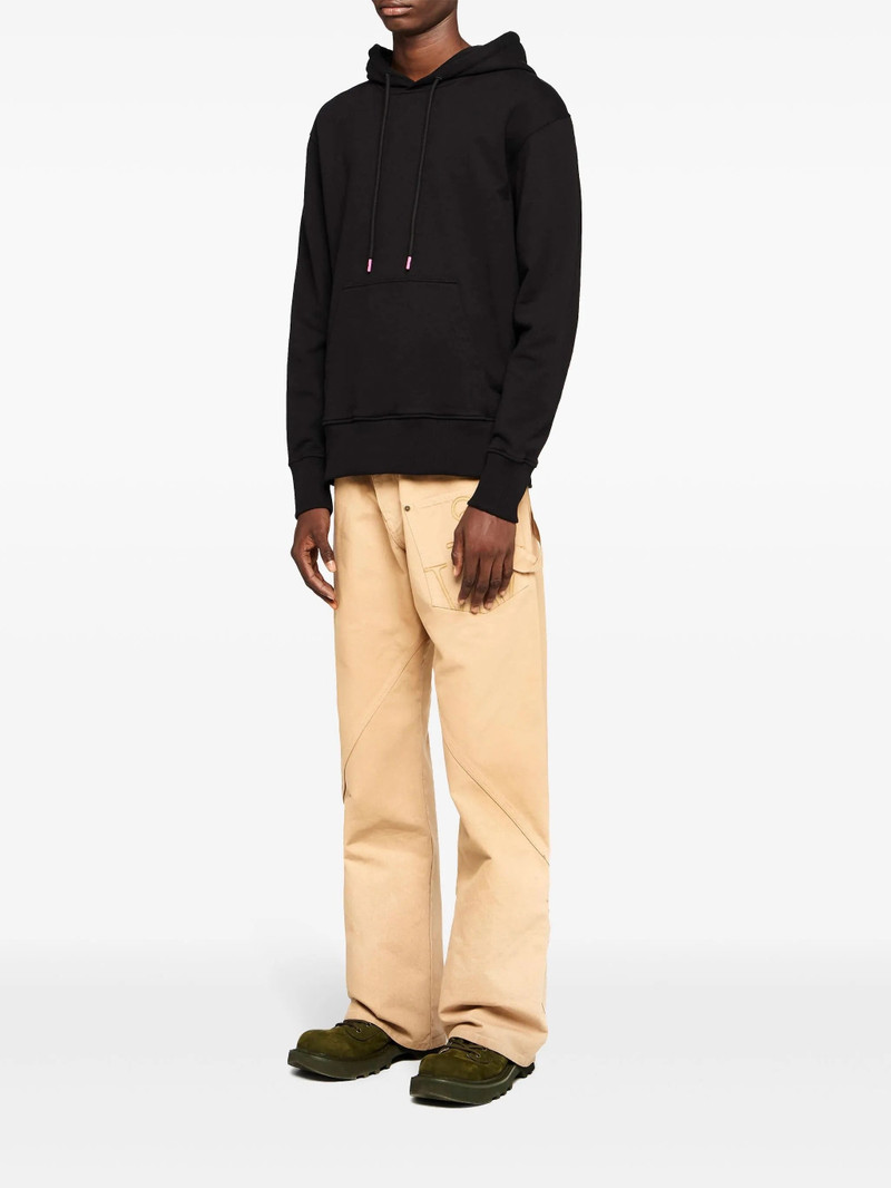 JW Anderson JWA LACE BACK PANEL HOODIE - BLACK outlook