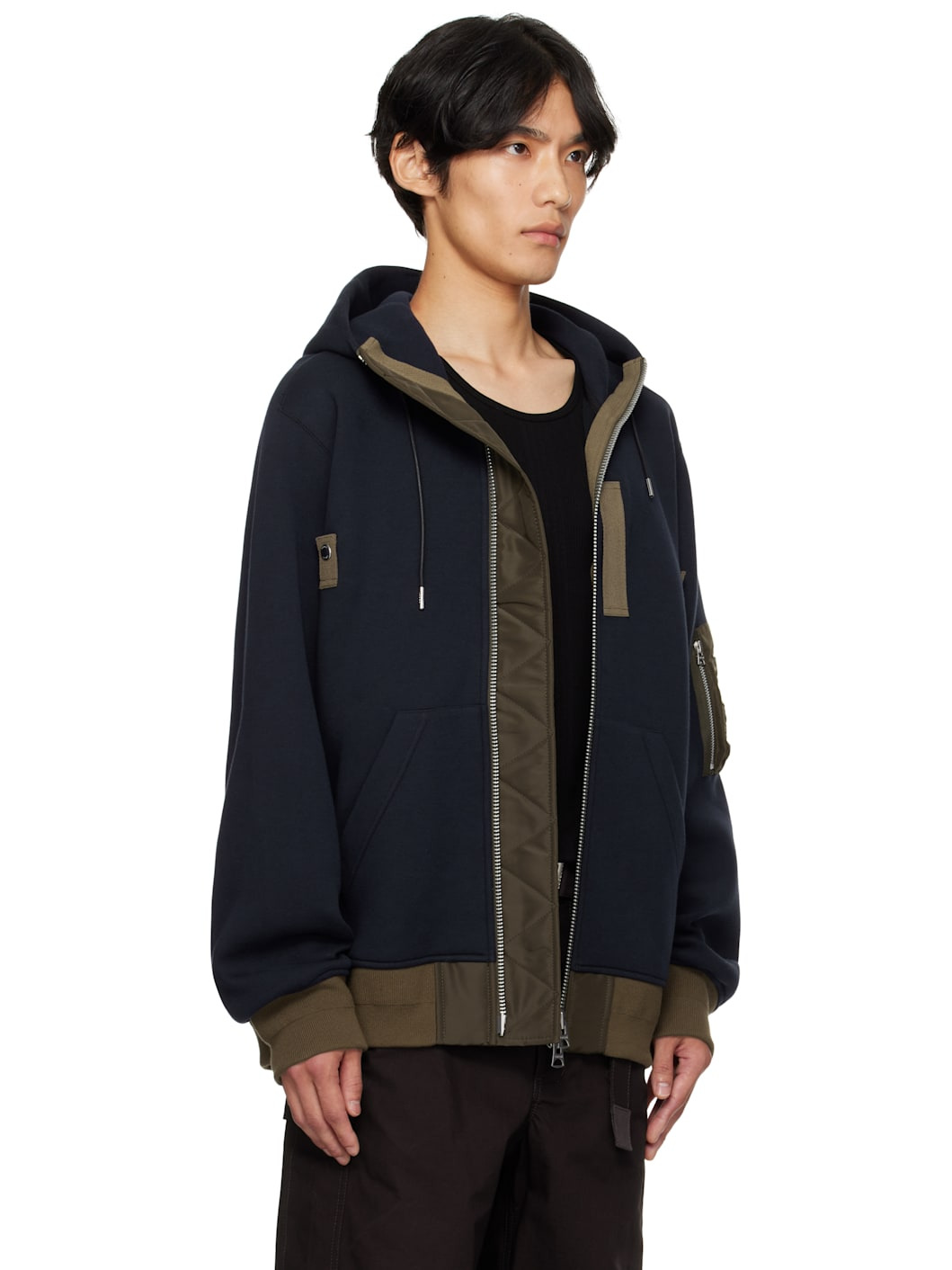 Navy Sponge Sweat Hoodie - 2