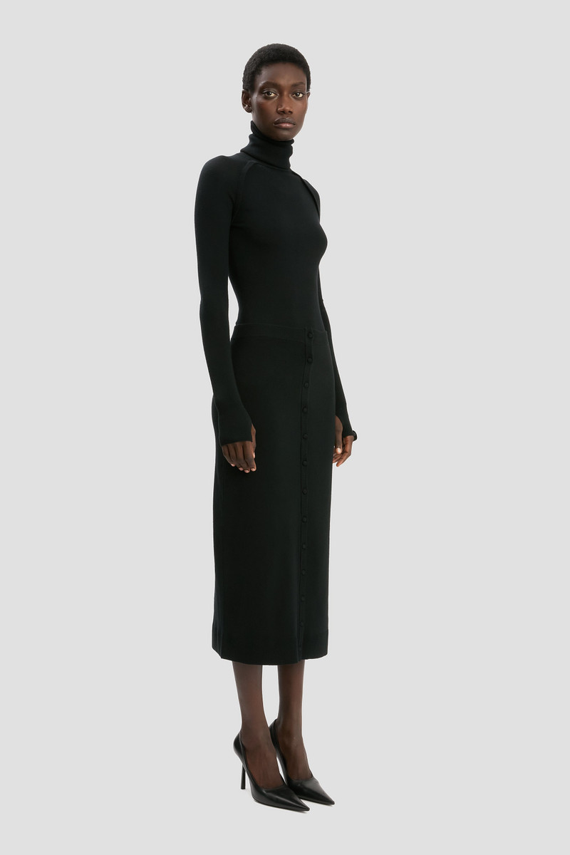 High Neck Jumper In Black 3