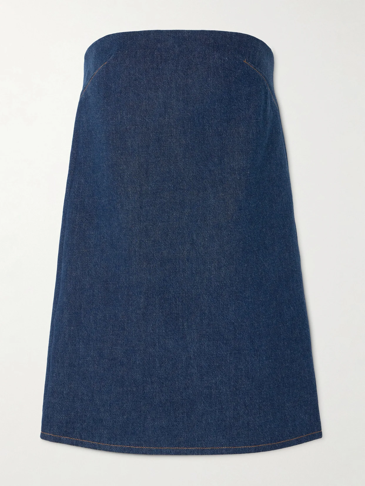 Strapless Denim Mini Dress - 1