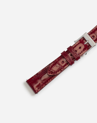 Dolce & Gabbana Alligator strap with buckle and hook in steel outlook