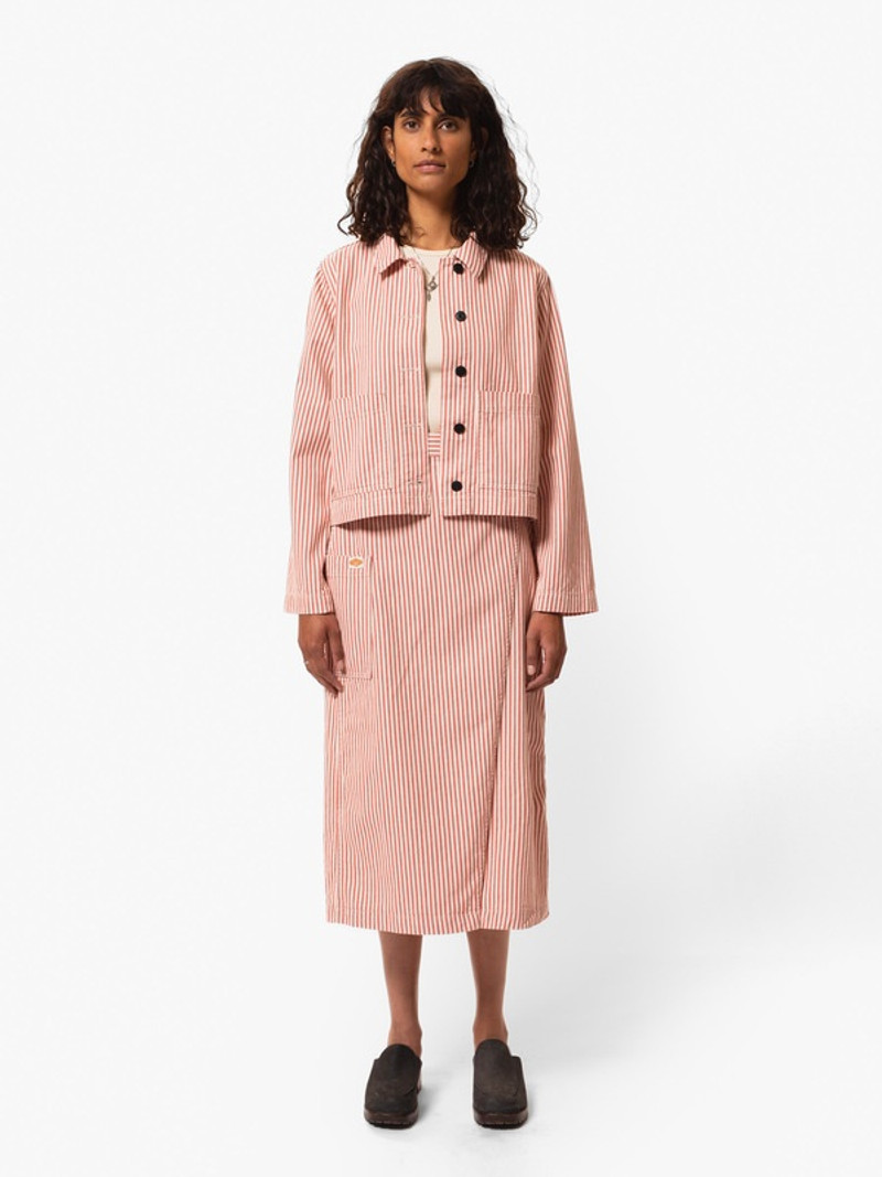 Isa Striped Denim Shirt Red/Offwhite 5