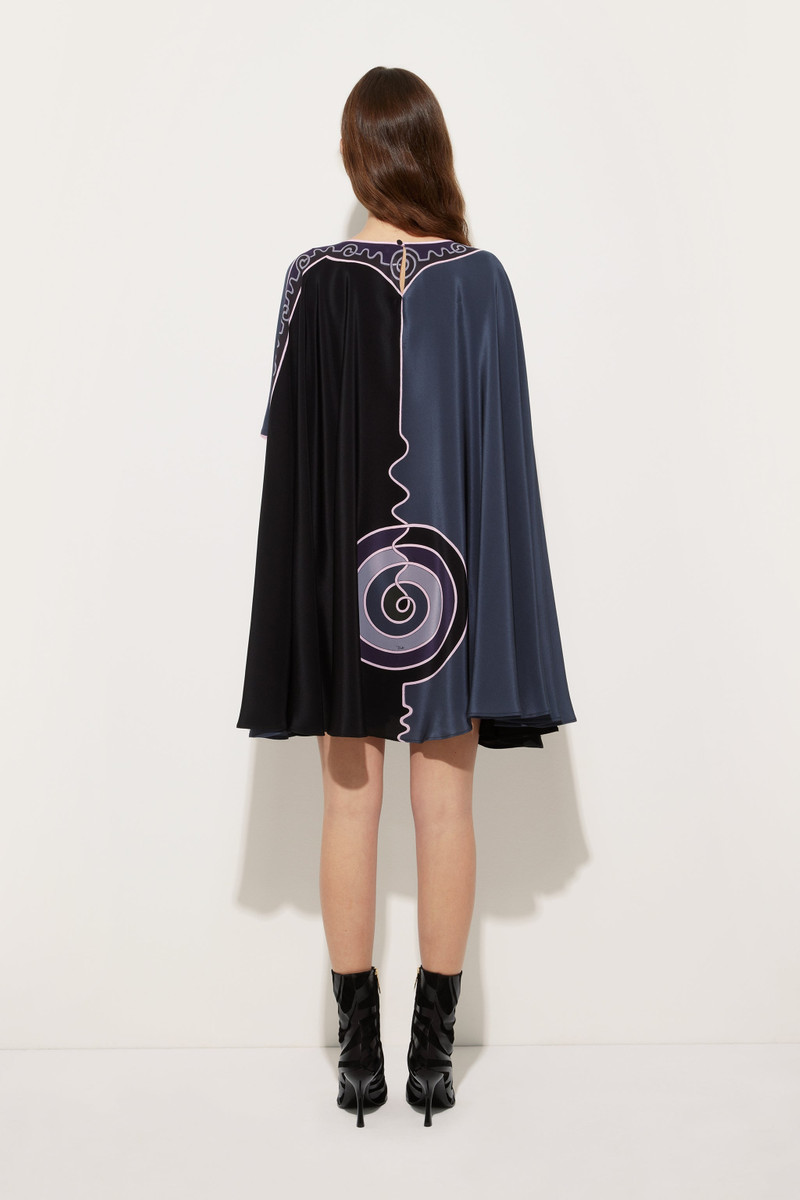 ASTRO PRINT CAPE DRESS 4