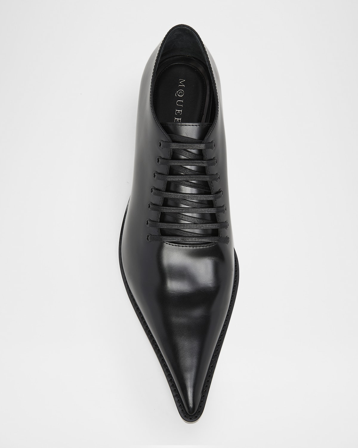Men's Leather Pointed-Toe Derby Shoes - 5