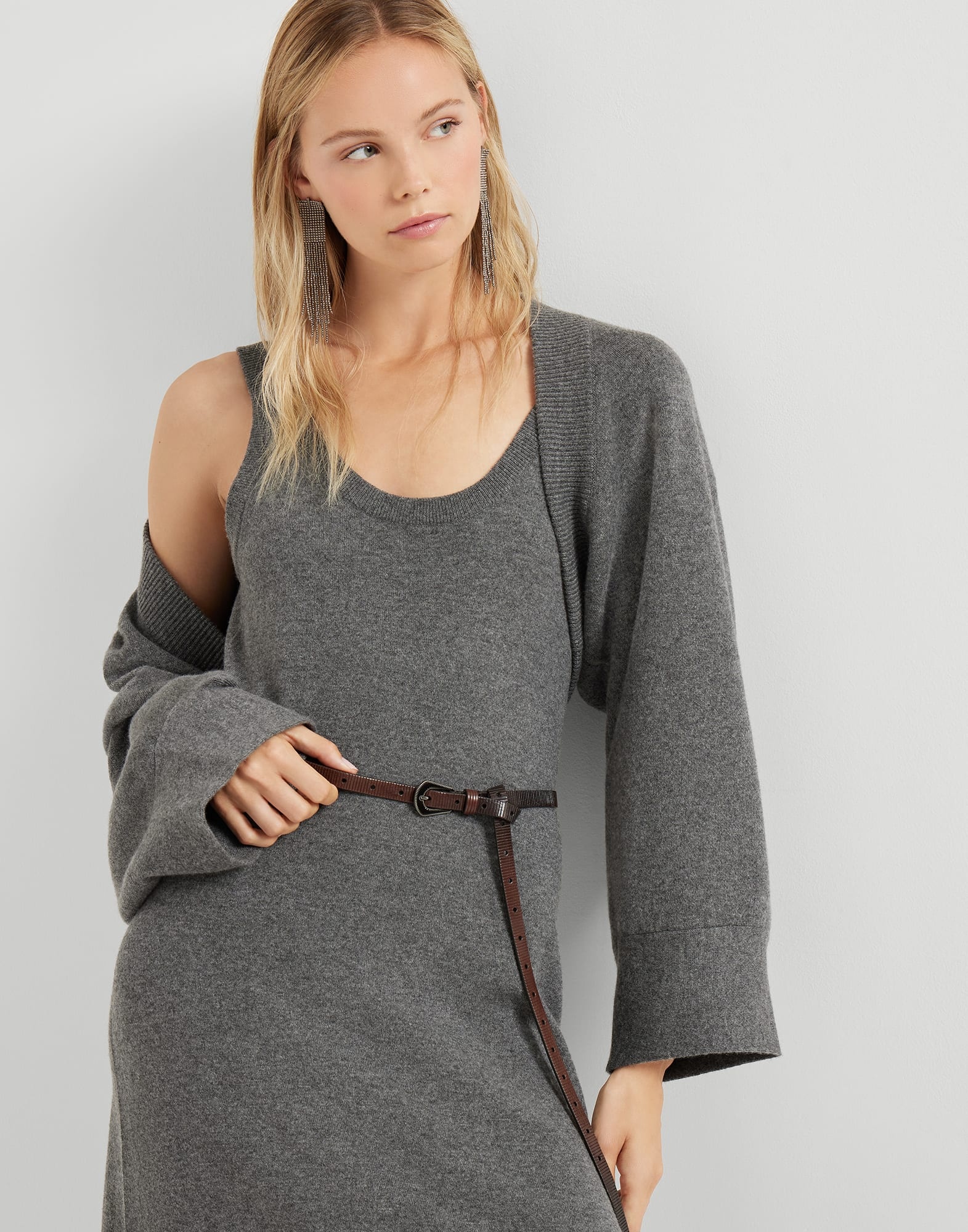 Cashmere double knit shrug - 4