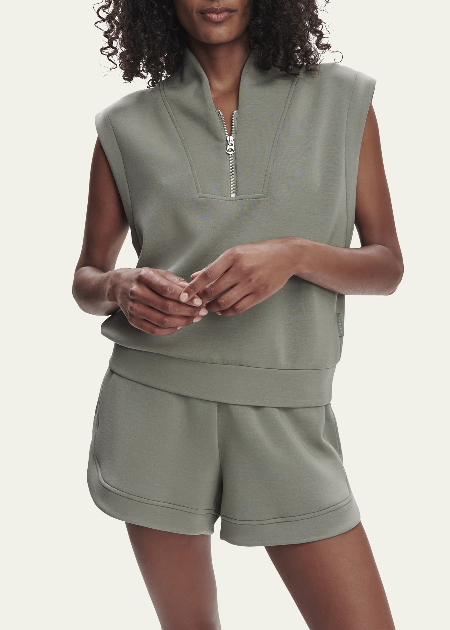 Loretta Half-Zip Sleeveless Sweatshirt - 2
