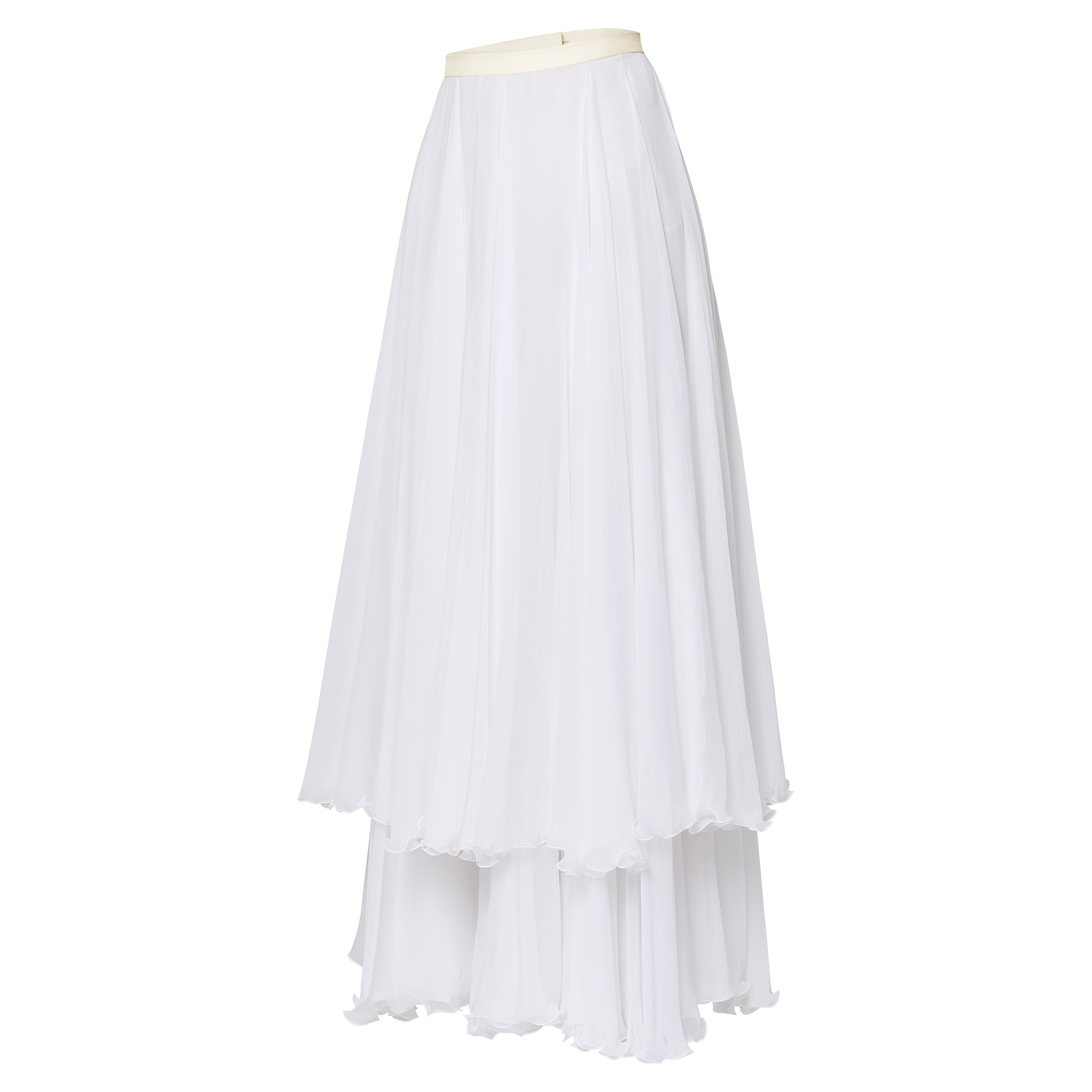 Fluid Silk Tiered Skirt - 2
