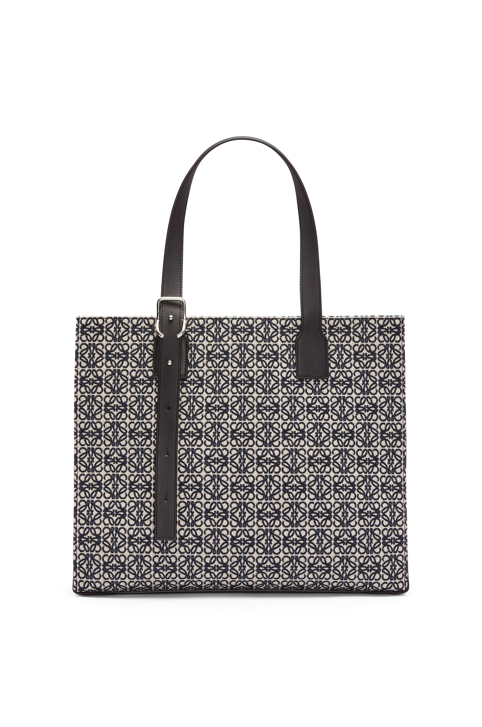 Buckle Horizontal tote in Anagram jacquard and calfskin - 1