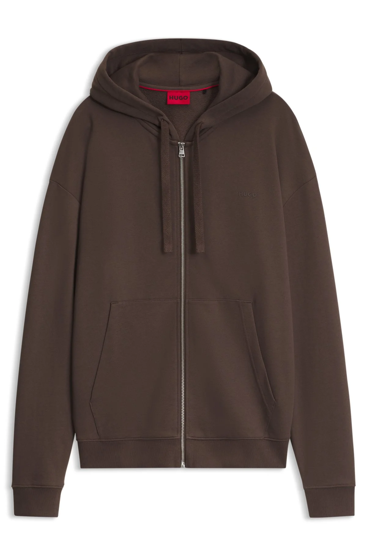 COTTON-TERRY ZIP-UP HOODIE WITH LOGO PRINT - 1