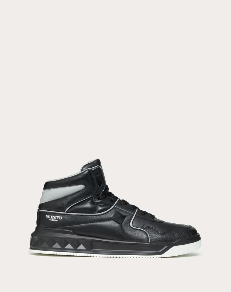 ONE STUD MID-TOP CALFSKIN SNEAKER 1