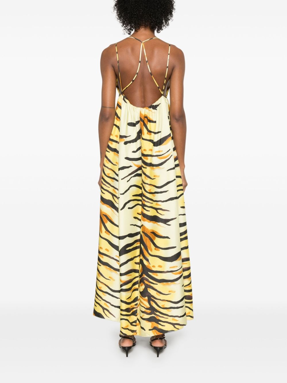 zebra-print maxi dress - 4