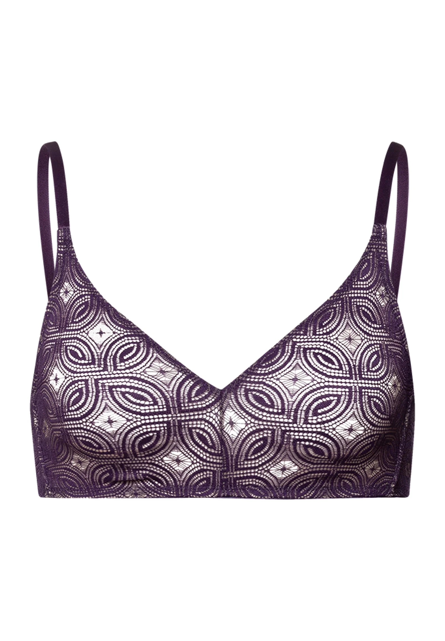 Ruby Geometric Lace Soft Cup Bra - 1