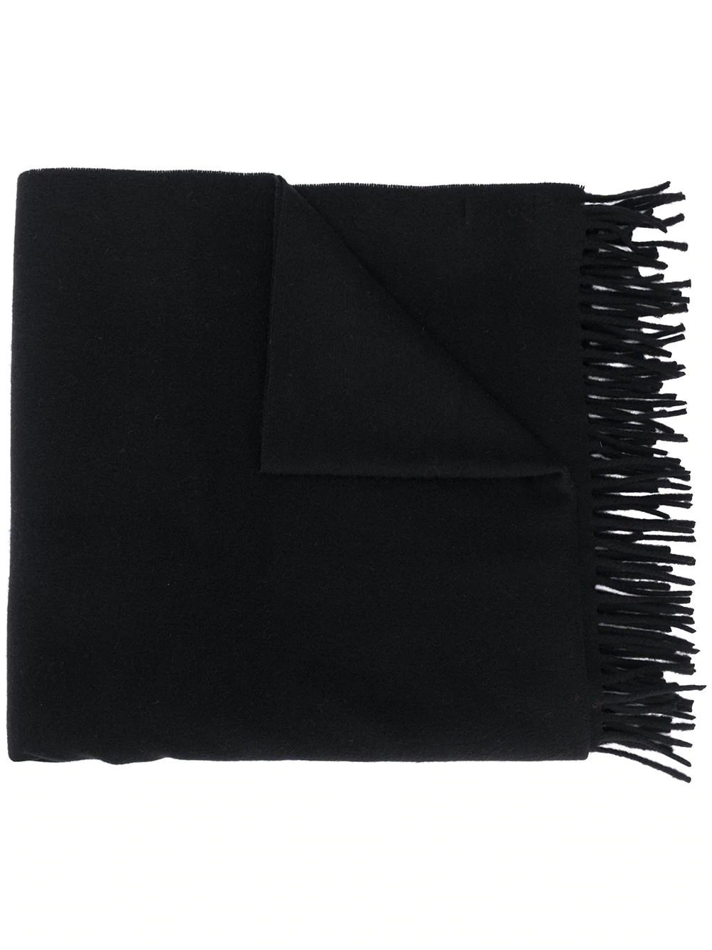 virgin wool fringed scarf - 1