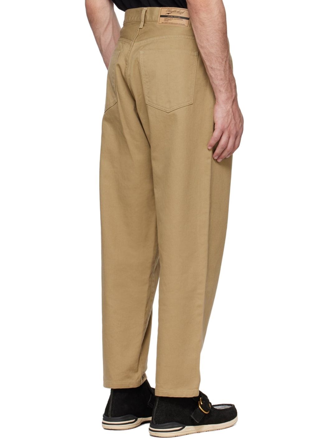 Beige Two Tuck Trousers - 3